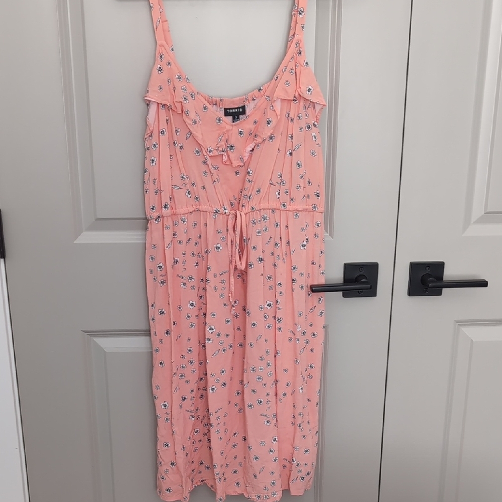 Torrid Pink Floral Dress